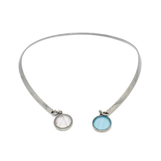 Colar Choker Equilíbrio Ródio Branco